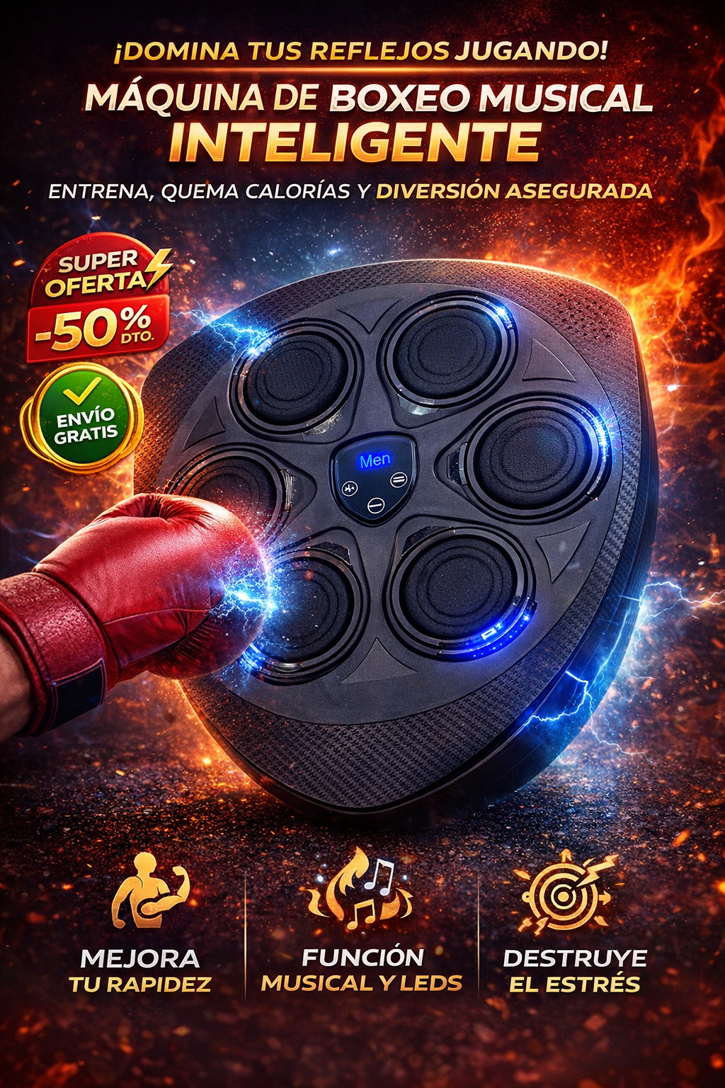 Maquina de Boxeo Musical Inteligente